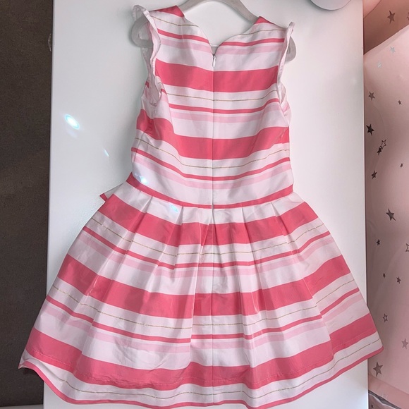 Lili Gaufrette Girls Pink Striped Dress - Picture 4 of 6
